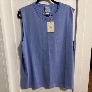 Champion Women's Heritage Muscle Tee Pewter Blue Size Medium NWT